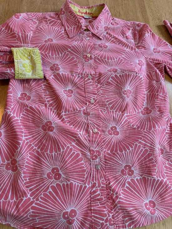 Boden The Classic Shirt Women's Pink Floral Printed Button Down Size 8 - Picture 4 of 8
